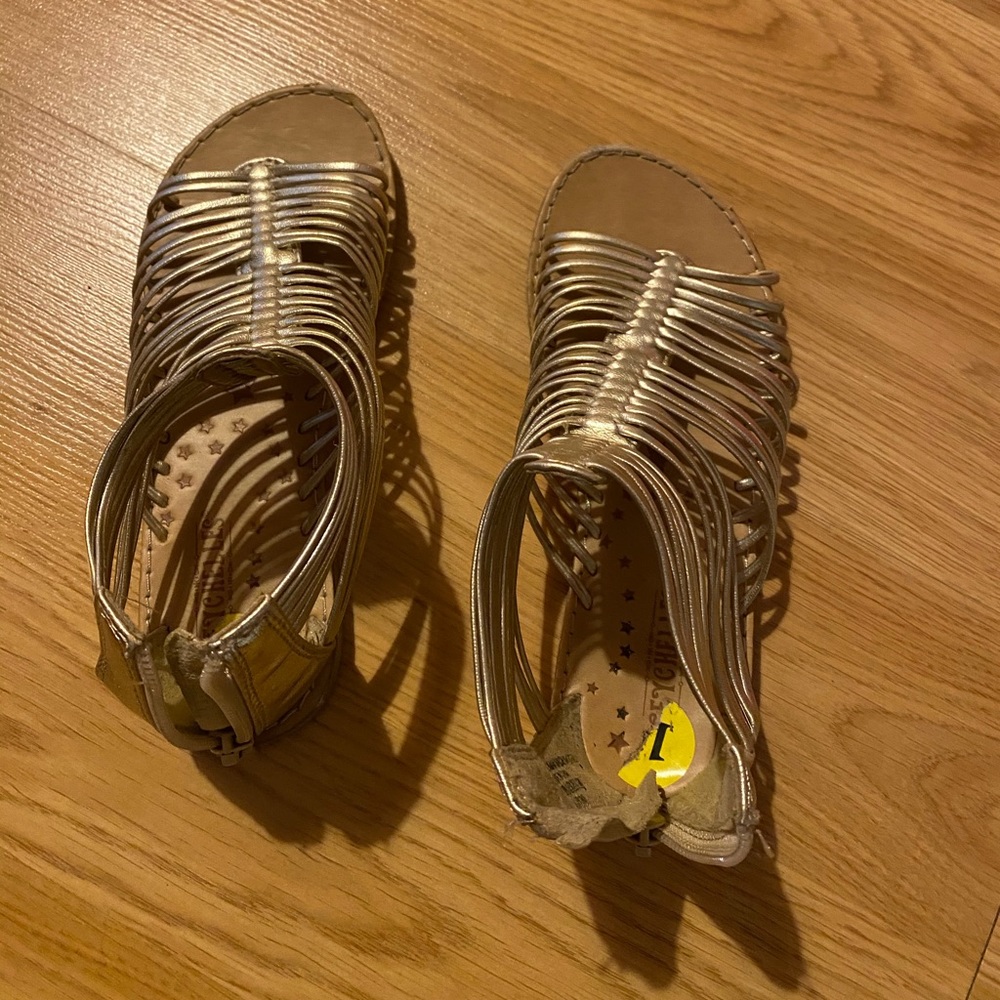 Girls Gold Gladiator sandal size 13